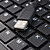  78-chiave tastiera compatta sottile USB - nero (160cm-cavo)