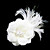  satinado con magníficas plumas / flor de la boda de diamante de imitación de novia / casco (0986-112821)