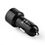  Dual USB Car Charging Adapter for iPad/iPhone 4/3G/3GS Black (5V-2A)