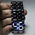  Black Metal Strip Digital Lava Style Iron Sport Couple Blue LED Faceless Wrist Watch
