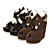  tomaia in camoscio tacco partito cuneo / scarpe da sera (1247-qm1565-2) più colori disponibili