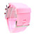  Coppia di orologi LED in silicone - Nero e Rosa