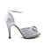  Elegant Satin Upper Stiletto Heel Peep Toe With Rhinestone Wedding Shoes