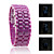  Lava Stil blaue LED gesichtslosen Armbanduhr (lila)