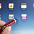  pantalla táctil con lápiz óptico llavero para iPad, iPhone, libro de jugadas, Xoom, P1000 y raya (rojo)