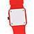  Montre Tendance en Silicone, Unisexe - Rouge
