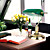  60W Antique Inspired Table Light in Green Shade (Gold)