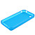 funda protectora transparente suave para iphone4 (azul)