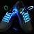  Flash crecer palo cian claro impermeable cordón led (1 par)