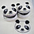  serviette conception mignonne de panda (jeu de 2)