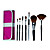  populart-7 pcs brosse compacte avec mallette en cuir gratuitement