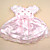  A-line Jewel Knee-length Satin Yarn With Flower/ Beading Flower Girl Dress