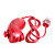  Remote MotionPlus and Nunchuk Controller with Case for Wii/Wii U (Red)