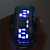  Pair of Futuristic Blue LED Wrist Watch - Black & White