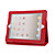  vermelho 2 em 1 capa protetora de couro de crocodilo para ipad2