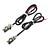  2 blancs haras conduit de moto lumières de licence 12v plaque