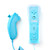  FernbedienungMotionPlus und Nunchuk Controller mit Hülle für Wii (Blau)