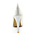  satijn bovenste naaldhak peep toe / pompen met strass / imitatie parel bruiloft bruids schoenen