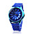  Fashionable Quartz Wrist Watch with Blue Silicone Band