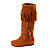  Suede Upper Low Heel Knee High Boots With Tassel More Colors Available