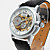  Orologio uomo, movimento automatico e meccanico, cinturino in pelle PU