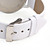  Women's and Girl's Cartoon Cat Quartz Watch (White)