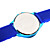  Fashionable Quartz Wrist Watch with Blue Silicone Band