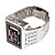  Premiere - Montre-Téléphone Portable Quadribande Dual SIM en acier inoxydable  (WiFi, Java, MP3 / MP4)