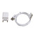  Ultra-Mini USB Adapter/Charger with Data/Charging Cable for iPod/iPhone 2/3 - EU Plug (White)