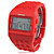  Block Bricks Design Band Wrist Watch with Night Light (Red)