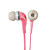  elegant van hoge kwaliteit oordopjes, 1,2 m kabel, 3,5 mm (roze)