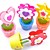  assorted flor pote titulares placecard (conjunto de 6)