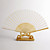  blanche du ventilateur main en bambou (lot de 4)