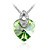  Crystal Hearts Happy Necklace