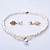  elegante een zoetwater parel met gouden filigraan ketting en oorbellen