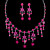  strass plateado de aleación maravillosa boda joyería nupcial conjunto incluyendo collar y los pendientes