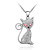  Crystal Electric Eye Cat Necklace