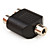  Composite AV Cable 1-to-2 F-F Splitter Coupler