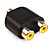  Composite AV Cable 1-to-2 F-F Splitter Coupler