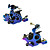  4 Guns Tattoo Kit with LCD Power and 55 Color Ink