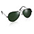  Lunettes en Résine, UV 400, Monture Noire, Verres Verts