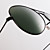  Lunettes en Résine, UV 400, Monture Noire, Verres Verts