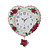  rosa reloj de pared de resina de silencio