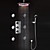  LED wall mount thermostatische douchekraan met zijdouches (verchroomd)