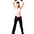  da donna sportiva palestra adatta abbigliamento fitness (top + pantaloni)