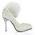  Chaussures de Soirée Similicuir Talons Aiguilles Plumes Strass