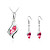  Gorgeous Ladies Crystal Jewelry Sets In Sliver Alloy Including Necklace Earrings More Colors Available