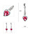  dames hartvorm kristallen sieraden sets in sliver legering inclusief ketting oorbellen meer kleuren beschikbaar