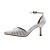  Top Quality Satin Upper Mid Heel Closed-toes With Rhinestone Wedding Bridal Shoes