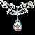  glanzende strass bruids sieraden set - 17 inch ketting met oorbellen
